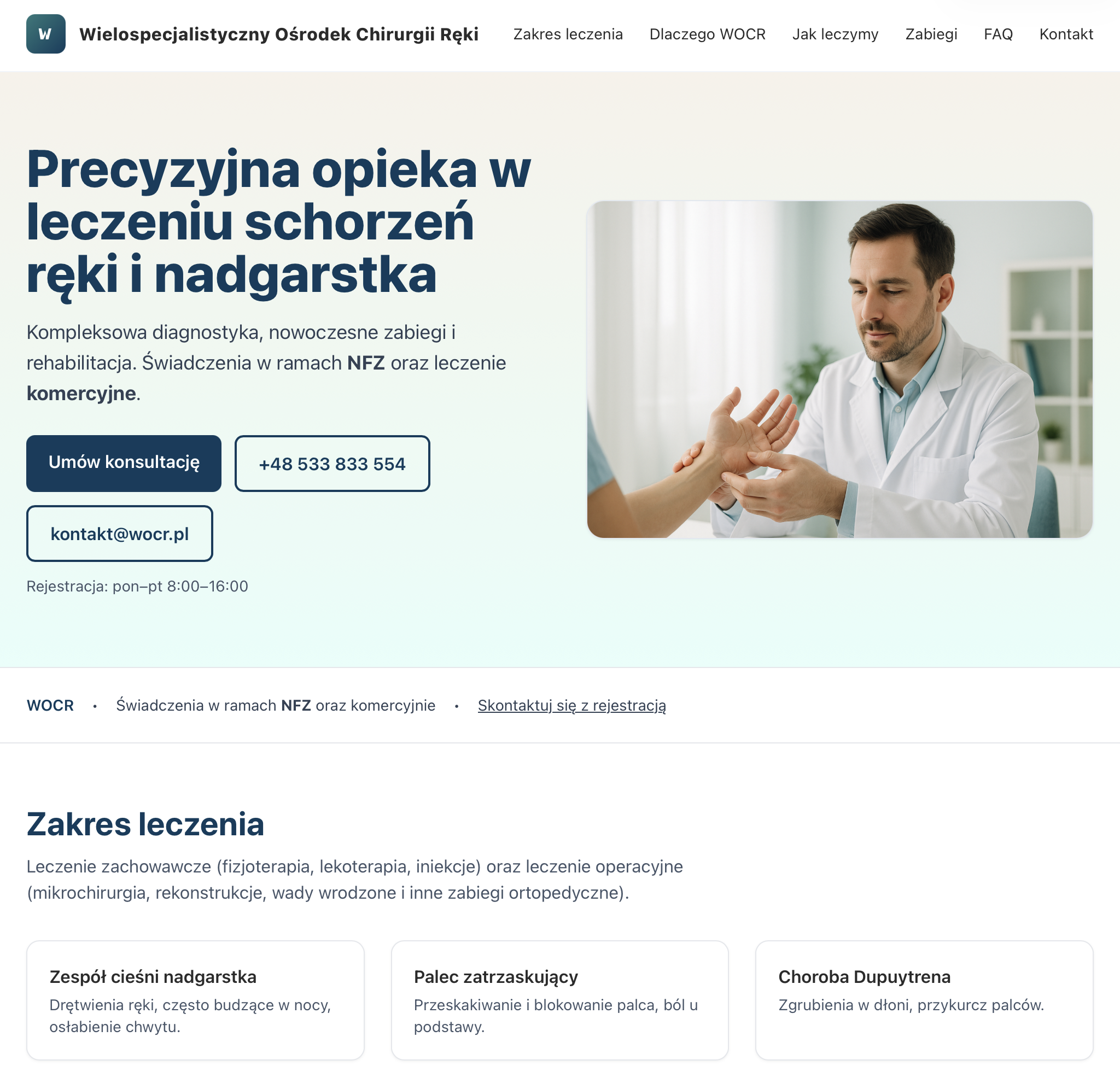 WOCR - Chirurgia Ręki